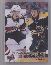 2017-18 Upper Deck UD Canvas Young Guns Clayton Keller Charlie McAvoy #C120 b9t