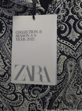 zara black and silver pants