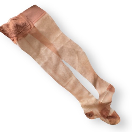 Vintage 1950s Hummingbird Sheer Nylon Stockings x3 Pairs Cinnamon 8.5a in Box - Picture 3 of 20