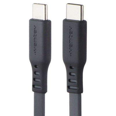 Ventev 3.3 Foot USB-C to USB-C High Speed Flat Cable - Gray