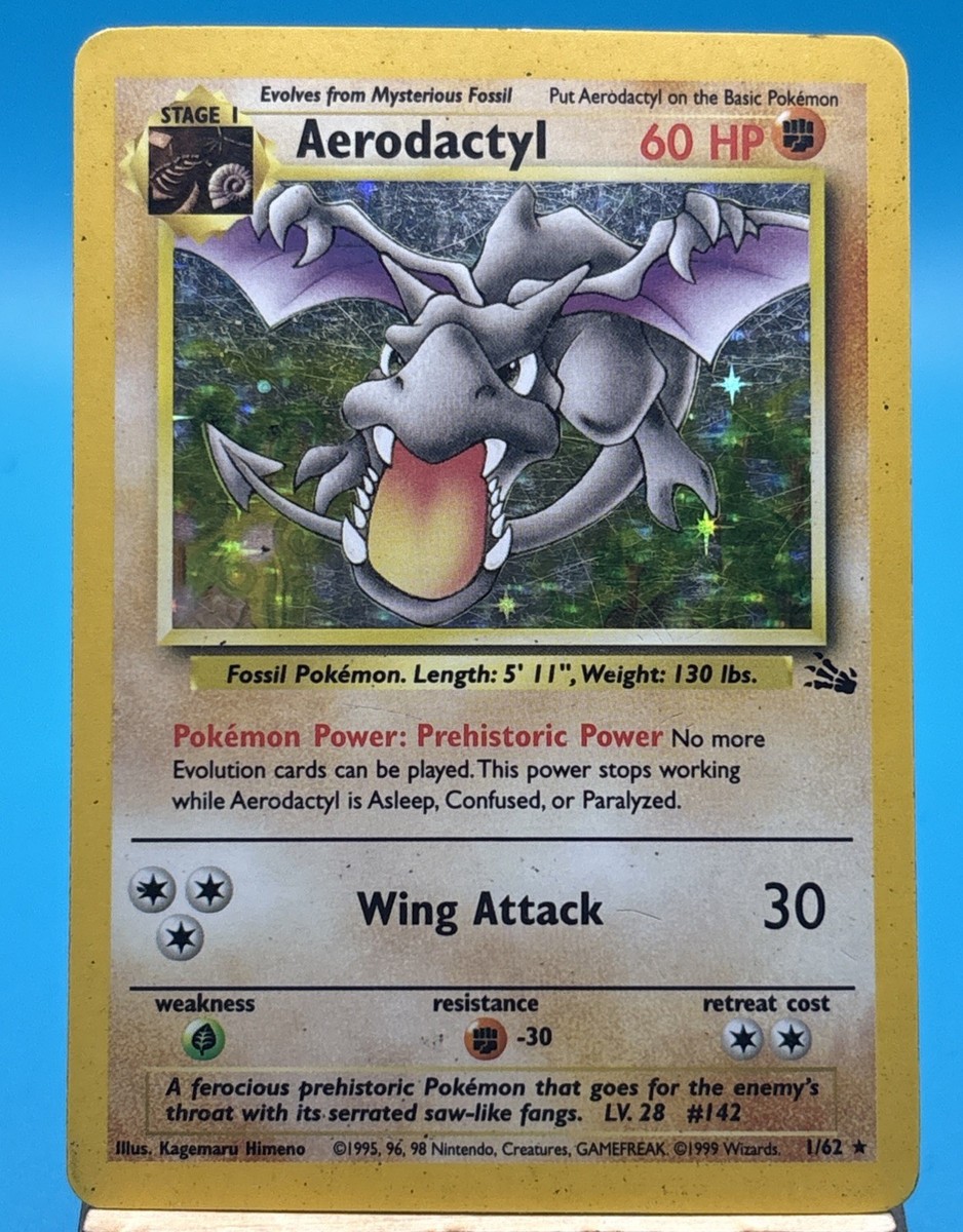Pokémon Vintage Holo Aerodactyl 1/62 Fossil WotC 1999 | eBay