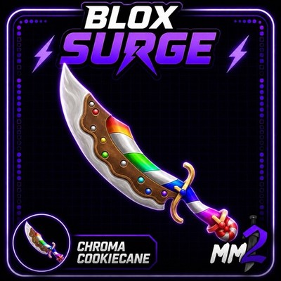 Chroma Cookiecane | MM2 Murder Mystery 2 Rare Weapons & Knives | Limited Edition