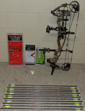 Loaded Hoyt Carbon Defiant Bow Package- 28 to 30" -60 to 70 lb limbs- Camo