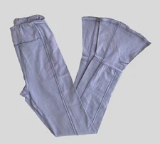 Free People Movement Lavender Hot Shot High Waisted Crop Flares Leggings Sz XL