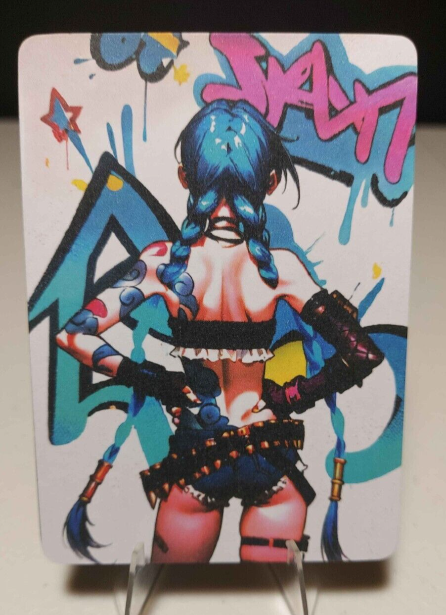 Jinx Full Art Goddess Story League of Legends Waifu Trading Card