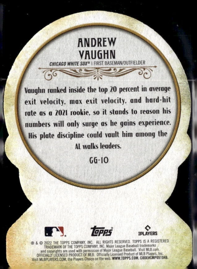 2022 TOPPS GYPSY QUEEN SEE THE FUTURE #CG-10 ANDREW VAUGHN - Image 2 of 2