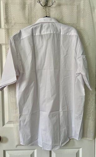 New Neil Allyn Men White Formal Dress Shirt Short Sleeves XL - Picture 4 of 5