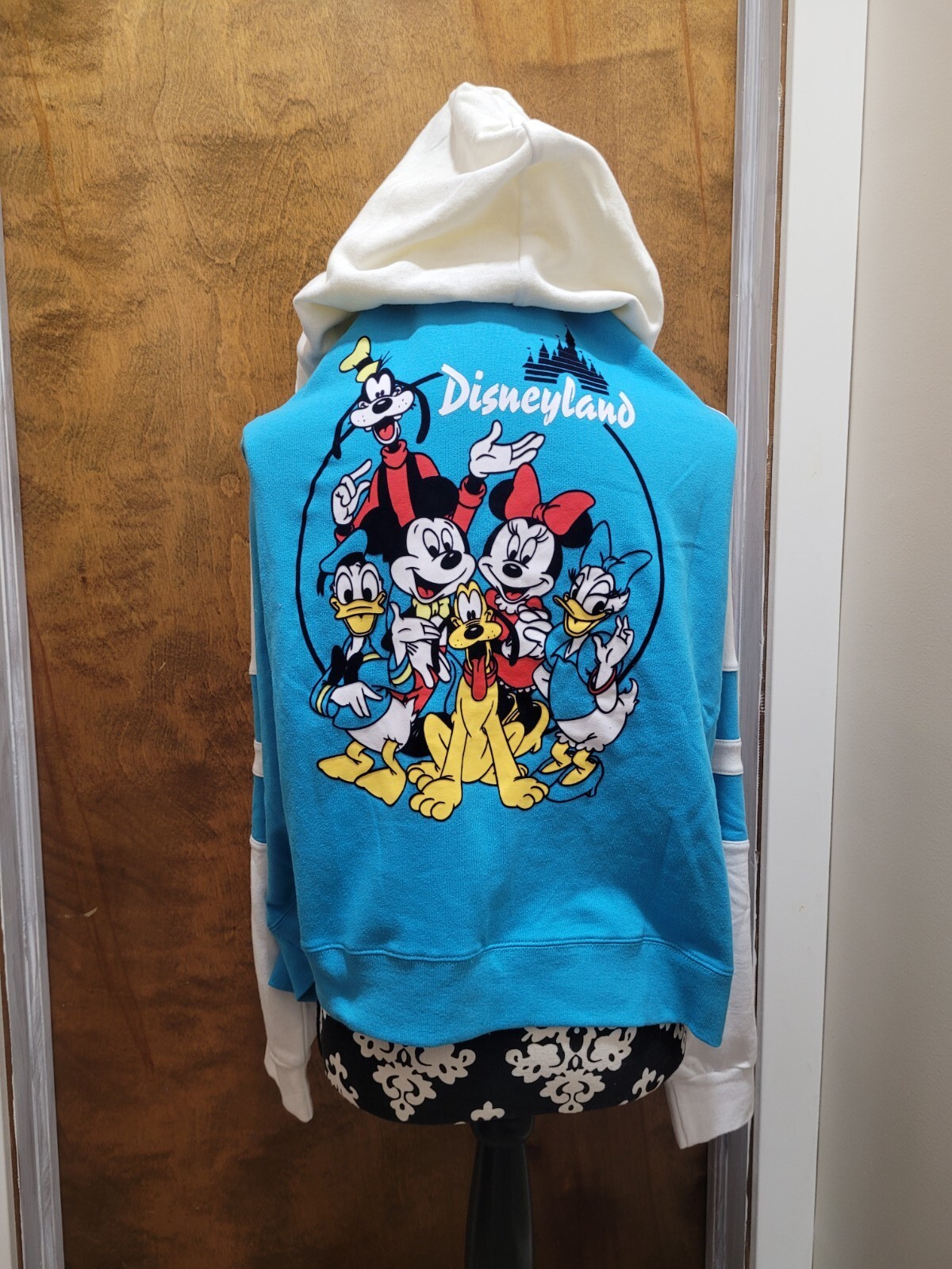 Disneyland Blue Mickey and Friends Zip up Hoodie/Sweatshirt, Adult Size XL  | eBay