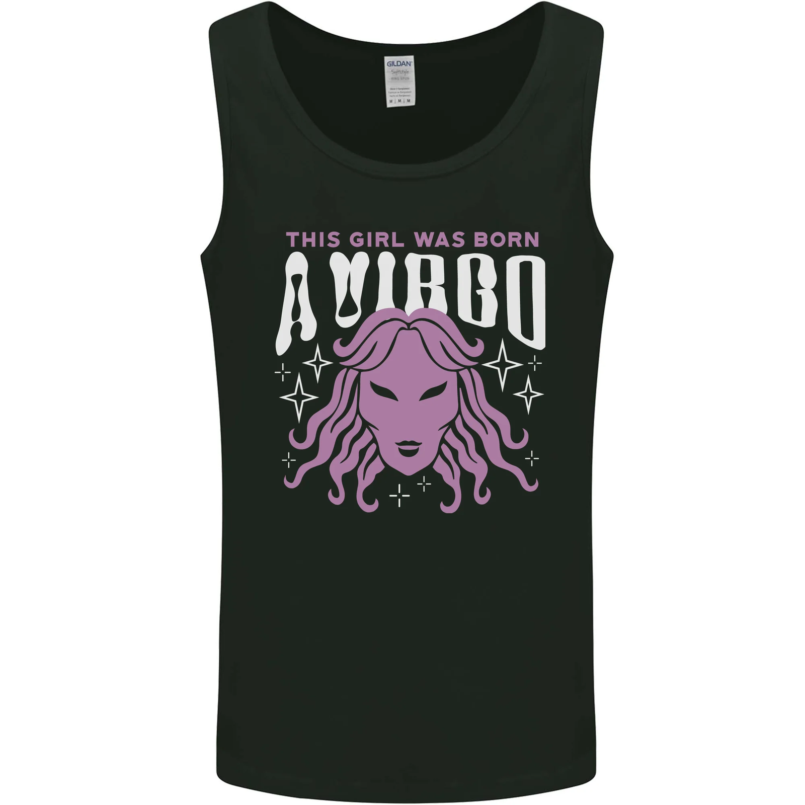 This Girl Was Born Virgo Mens Vest Tank Top