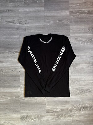 Chrome Hearts Neck Logo Tee Long Sleeve Black | eBay