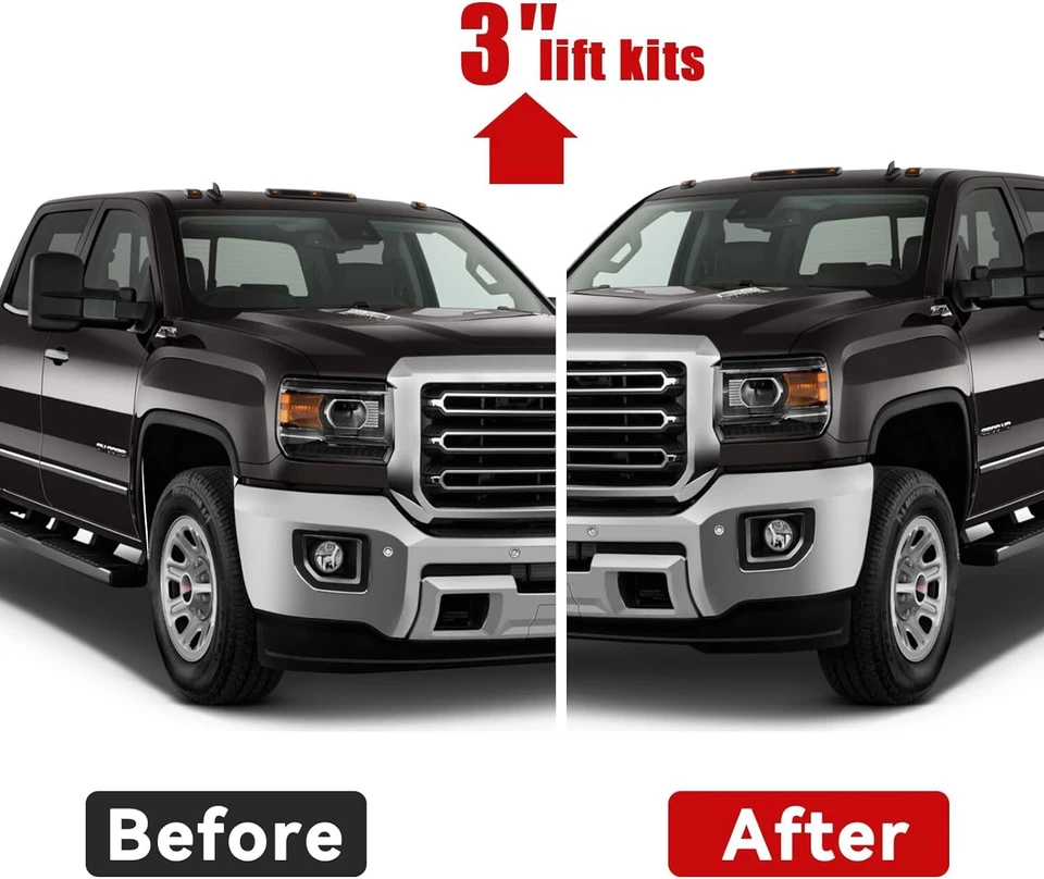 3" Front Leveling Lift Kit Strut Spacers for Dodge RAM 1500 4WD 2006-2023 Foto 3 de 4