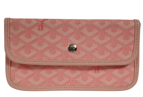 Goyard Pink Wallet Pouch Phone Case Travel Holder Sac File Card Snap Button