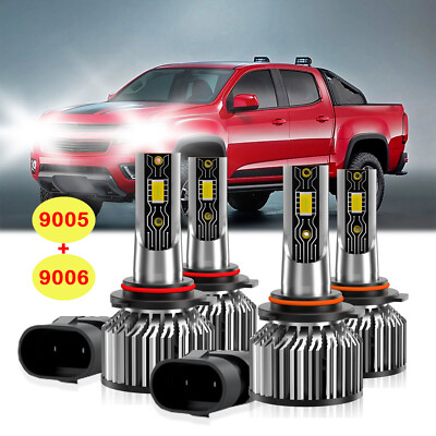 For Chevrolet Colorado 2004-2012 Combo LED Headlight Bulb High Low Beam 26000LM