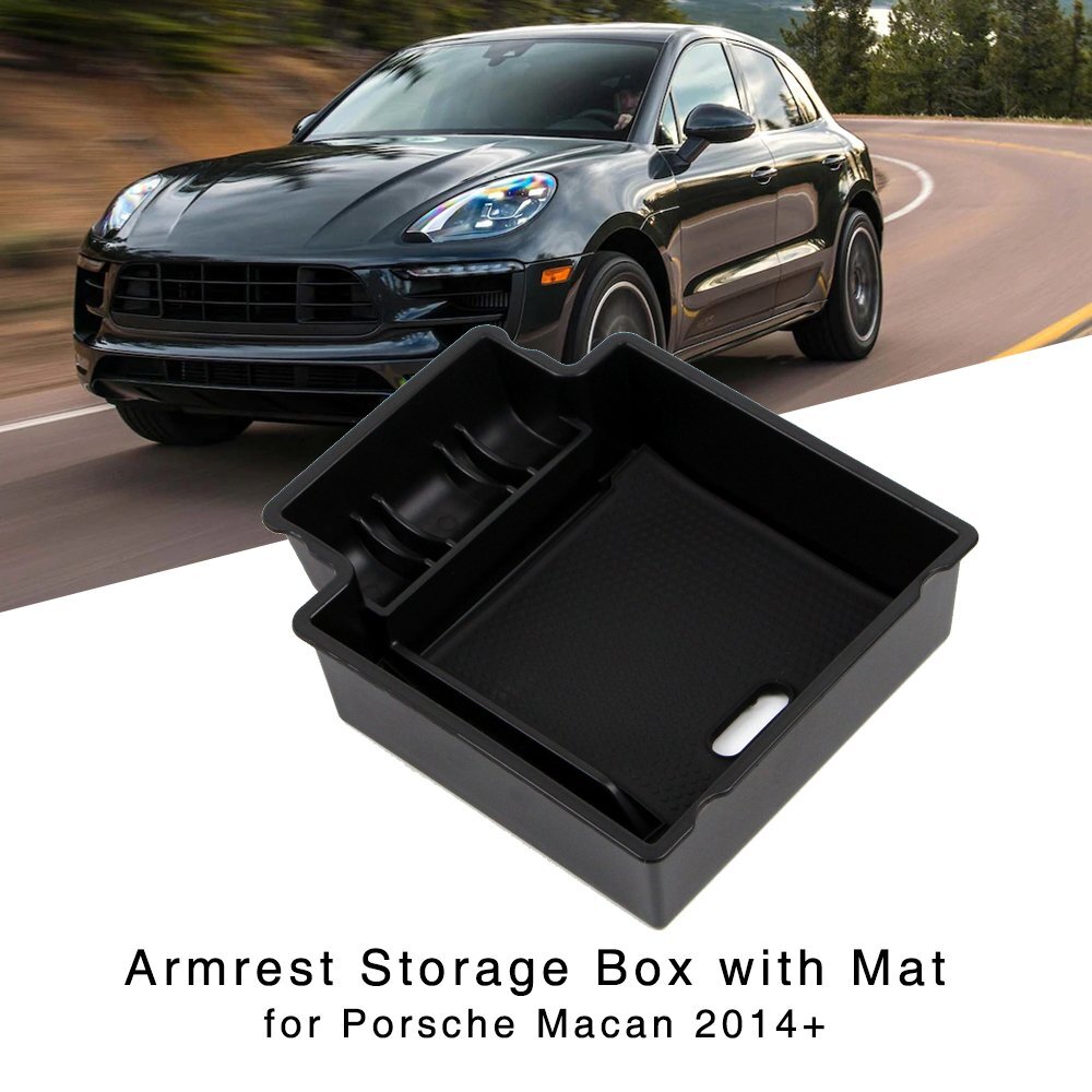 Kit Organizer Per Porte Porsche Macan 2014-2024 - 4 Pezzi In ABS Nero - Inserti Portaoggetti E Protezione Pannelli - 4