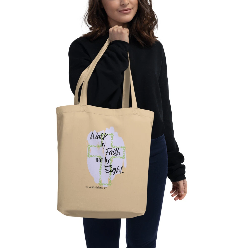 Organic Cotton Grocery Tote Bags, 2 Bags