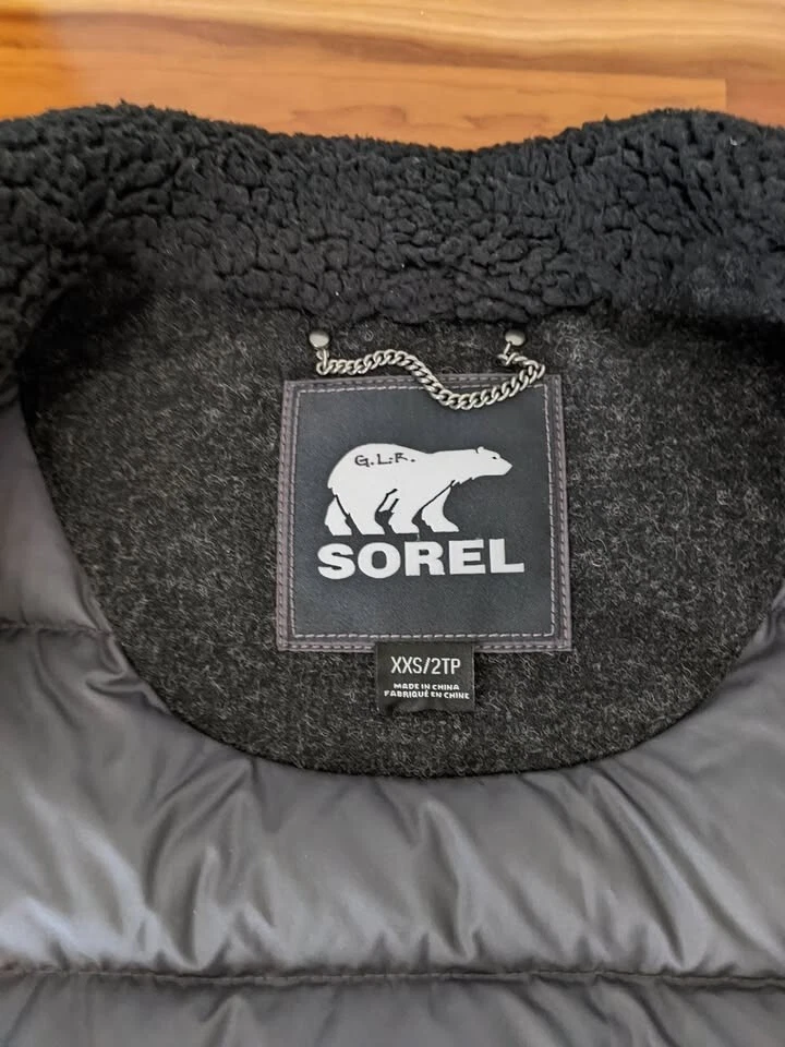 Chaqueta de plumón de ganso Sorel negra para motociclista XXS para mujer Foto 3 de 4