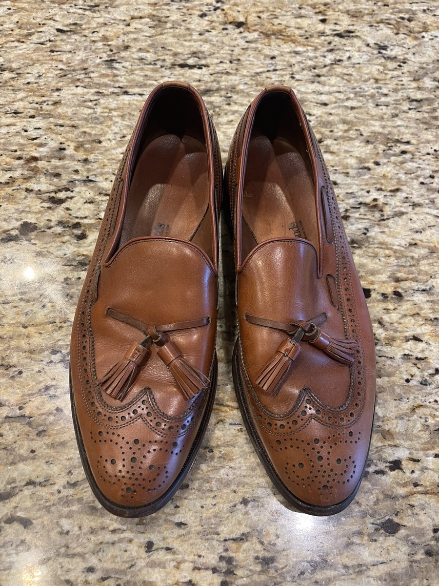 Allen Edmonds Manchester 8567 Chestnut Brown Wingtip Tassel Loafer Dress Shoe 10 Allen Edmonds Grayson Tassel Penny Loafers Shoes Style #8297  main image 4