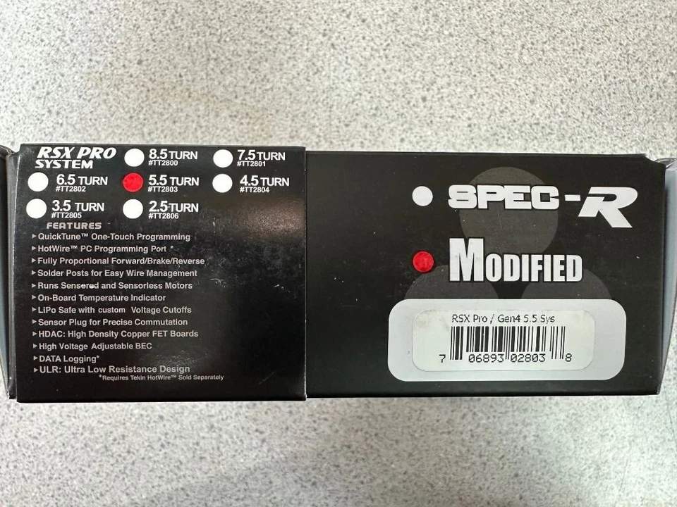 Tekin RSX Pro Sensored Brushless ESC/Gen4 Motor Combo 5.5T TEKTT2803 NEW!! - Image 4 of 4