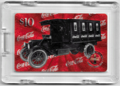 1996 Score Board Coca Cola $10 MicroLined Truck #9 Phone Card Proof Run 9/10