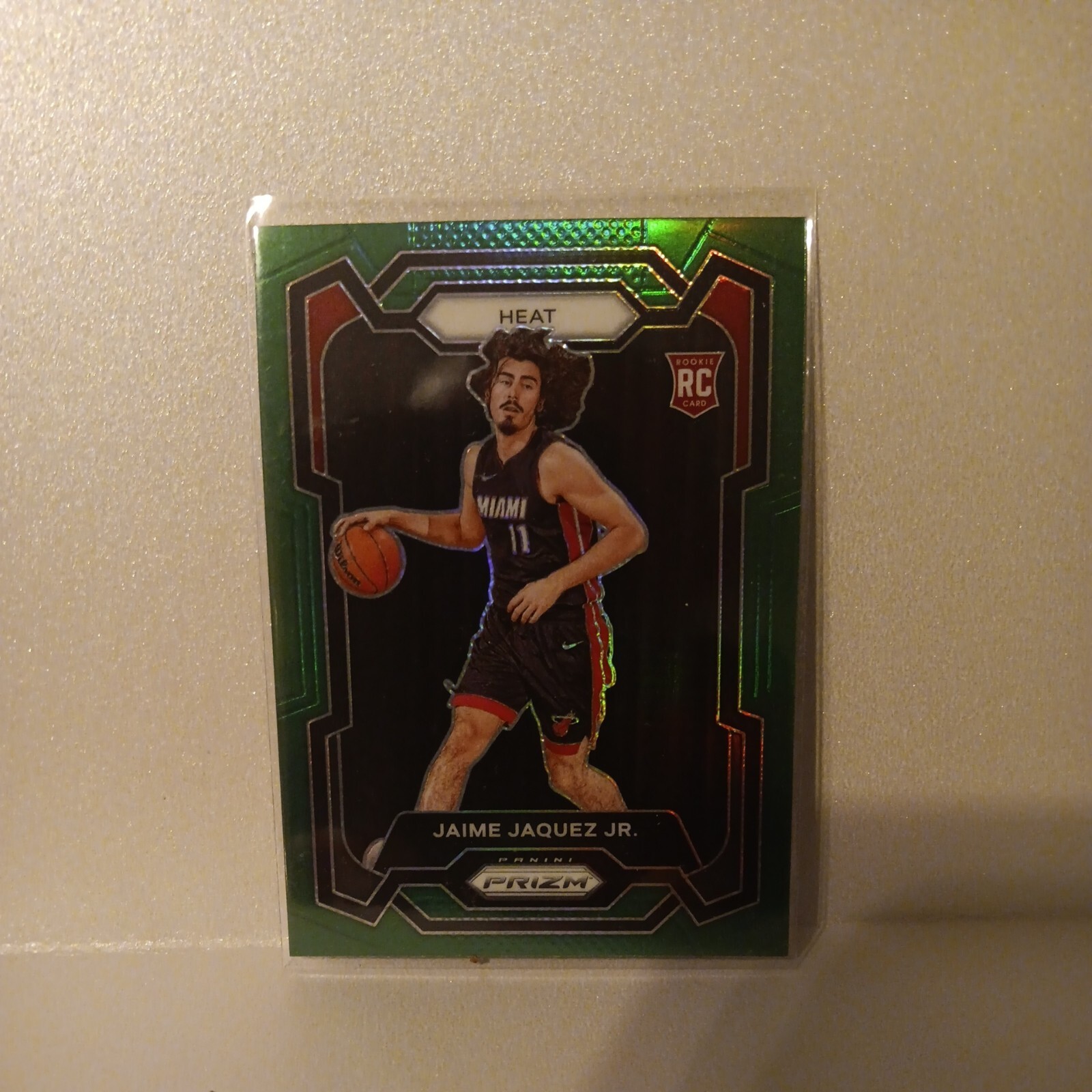 2023-24 Panini Prizm Jaime Jaquez Jr Green Prizm Rookie RC #137 Miami Heat