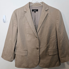 Talbots 3 button Blazer Suit Jacket Notched Lapel Womens Size 14