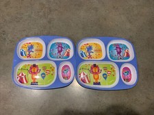 Melamine Kids Divided Plate Circus Theme by Citrus Set Of 2