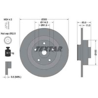 Textar 2X Bremsscheibe 92233103