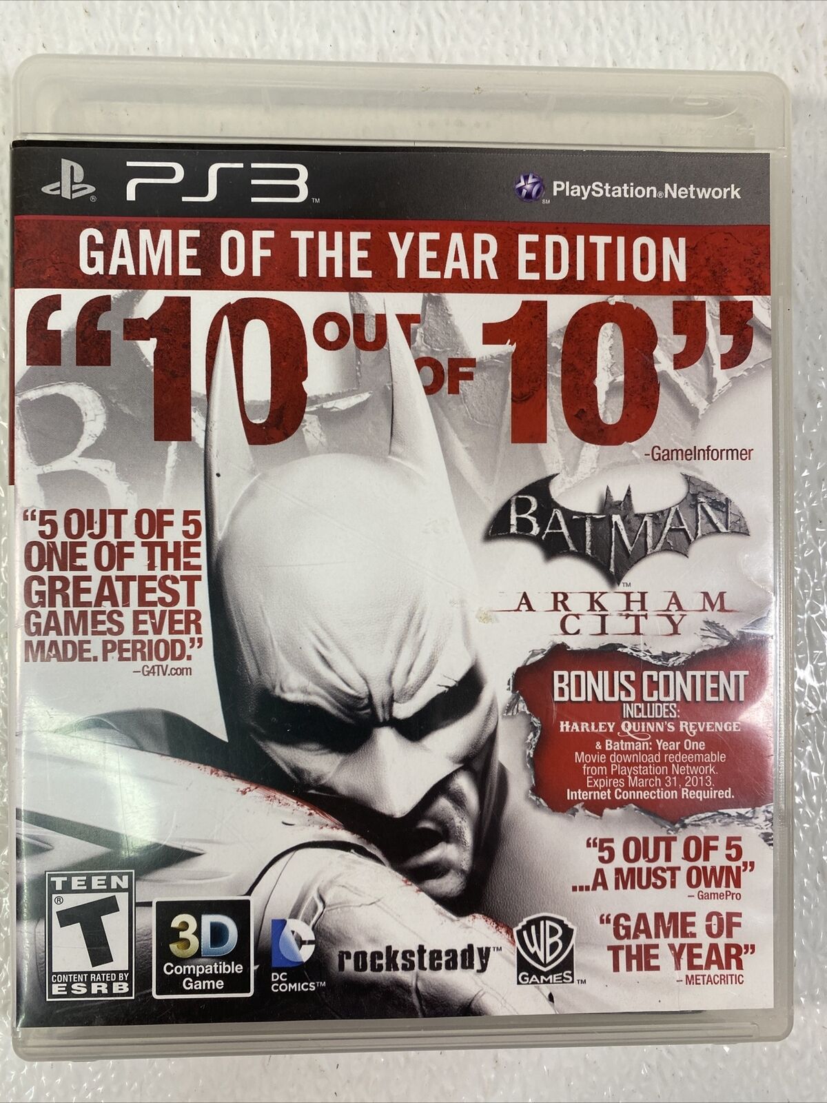 Batman: Arkham City Game of The Year Edition “10 Out Of 10” PS 3