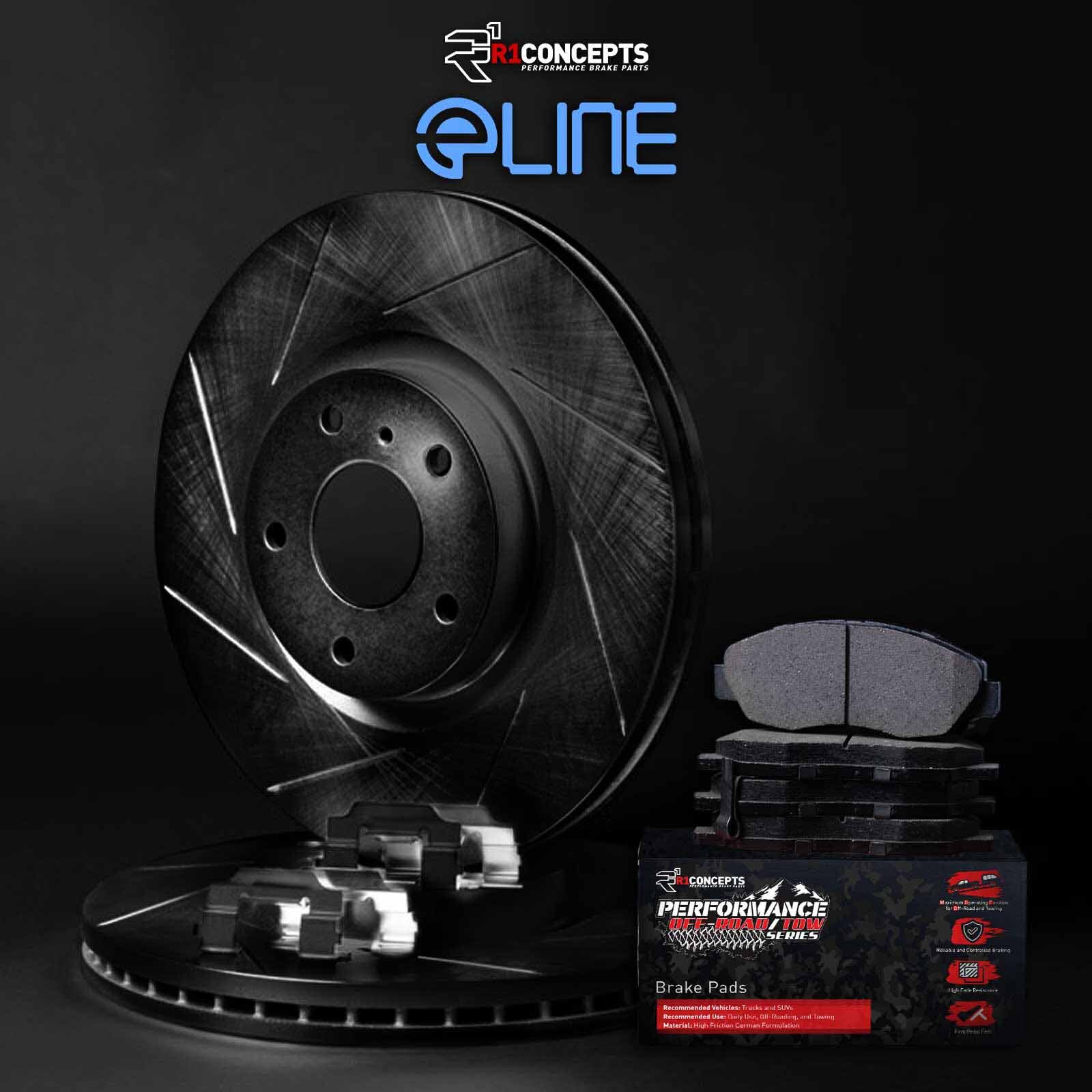 R1 Concepts Wcvh1 42026 R1 Brake Rotors Slotted Black W/ Perf Off Road