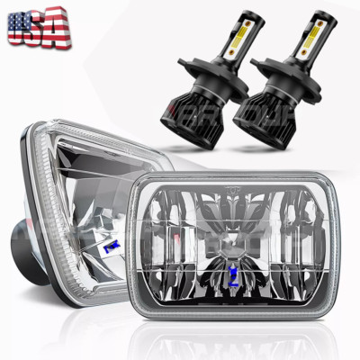 Fit 82-93 Chevy S10 Blazer GMC S15 7X6 Projector Black Led Headlight Hi/Low Beam