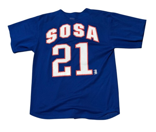 Vintage Logo 7 Chicago Cubs Sammy Sosa #21 Baseball Jersey Mens Size L 90s MLB - Picture 9 of 13