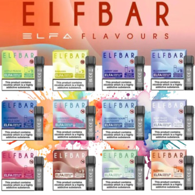 ELF BAR ELFA PODS Replaceable Pre-Filled | All Flavours | 2ML | 2 Pack |  20MG | eBay UK