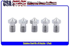 V6 Nozzle, Stainless Steel f/ V6 Hotend, V5 Hotend Extruder, 1.75mm Filament, M6