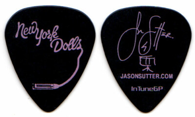 New York Dolls ニューヨーク・ドールズ ギターピック New York Dolls Guitar Pick : 2011 Tour Jason Sutter NY pink black