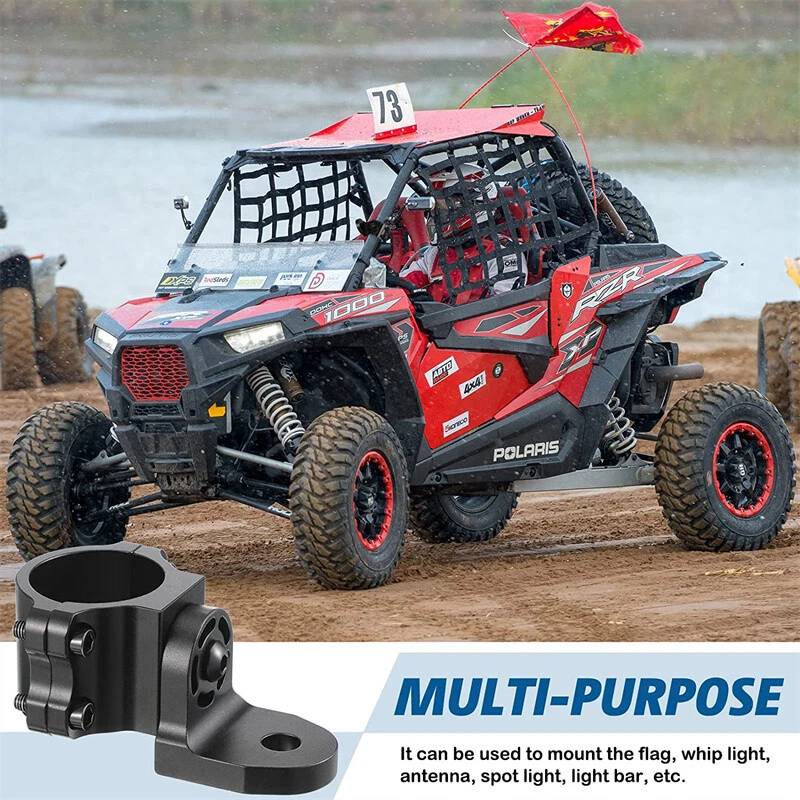 UTV Flag Whip Light Mount Bracket for 1.75"-2" Roll Bar Maverick RZR 900 XP 2pcs - Image 4 of 4