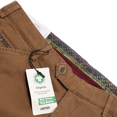Meyer NWT Chinos / Casual Pants Size 102 Tall (36 US) In Solid Brown Chicago