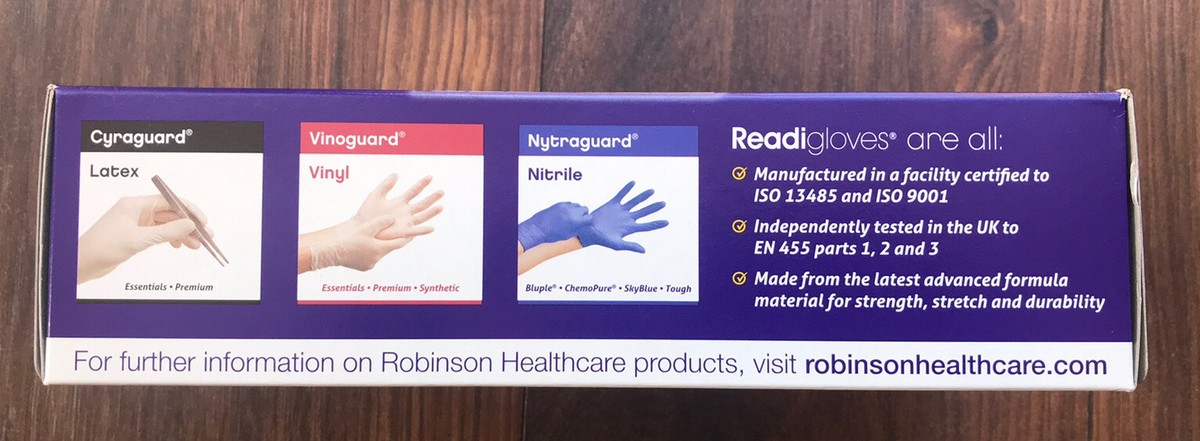 Gloves Medium Cyraguard Premium Latex Gloves Nytraguard ChemoPure