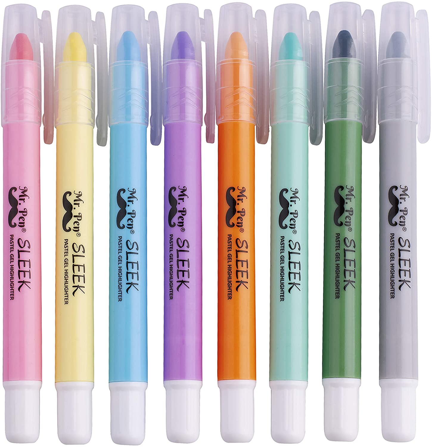 - Bible Highlighters, Pastel Gel 8 Pack, Assorted Colors, Highlighters No Bleed,-image
