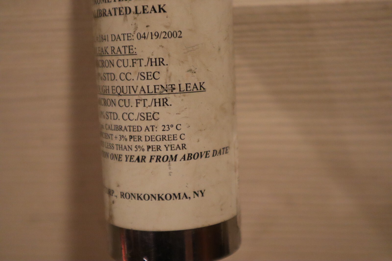 Vacuum Instrument SC5 Helium Mass Spectrometer Standard Leak Detector