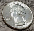 1964-P BU Silver Washington Quarter - Free Shipping!