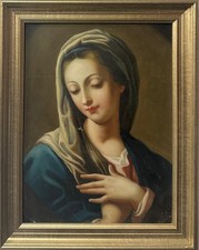 Contemporary  Painting : Madonna In Prayer , Oil On Board , Framed