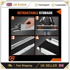 Pair 6ft / 5ft long Telescopic Ramps - Longer Lip for Loading over (0.9m - 1.5m)
