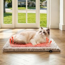 Self Warming Cat Bed Thermal Pet Mat Plush Washable Indoor Outdoor Cats Kittens