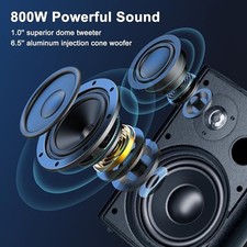 STUDIOFINIX 6.5 Inch Indoor Outdoor Speakers Wired 800W 2 Pairs