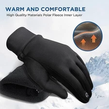 Warm Anti-Slip Touch Screen Gloves – Water-Resistant Cold Weather Outdoor Gloves