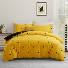 Reversible Duvet Quilt Cover Bedding Set Single Double King Size With Pillowcase