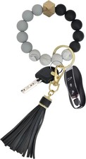 Key Chains Women for Car Key Ring Bracelet,Keychain Wristlet,Silicone Beaded