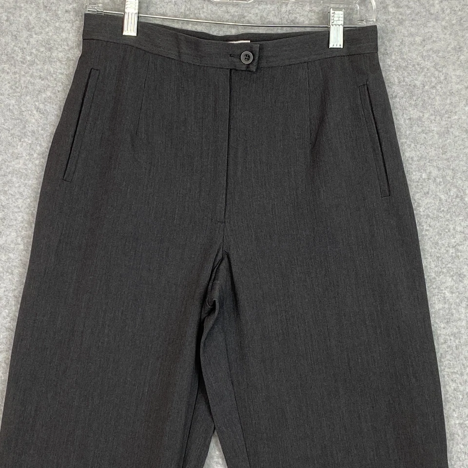 Dressbarn Dress Pants Womens 6 Gray Flat Front Straight High Rise Career - Image 2 of 4