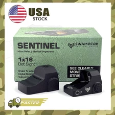 1x16 mm Swampfox Sentinel Green DOT Sight RMSc Manual Brightness Adjust