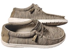 HEY DUDE Mens Wally Stretch Sox Size 13 Tan Washable Comfort